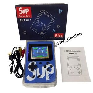 Blue - 400 in 1 Games Retro Classic Portable Screen 3" Console 1 or 2 Players